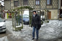 Auf dem Place Adrien Arnoux im Winter