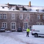 Stadtverwaltung von Aubigny im Winter