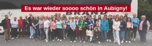 Seitenbanner für den Nachbericht über die Besuchsfahrt des Partnerschaftsvereins Vlotho – Aubigny nach Aubigny vom 29. Mai bis 1. Juni 2025.