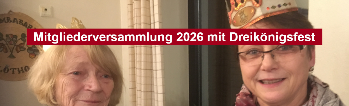 Banner für die Ankündigung der Jahreshauptversammlung 2026