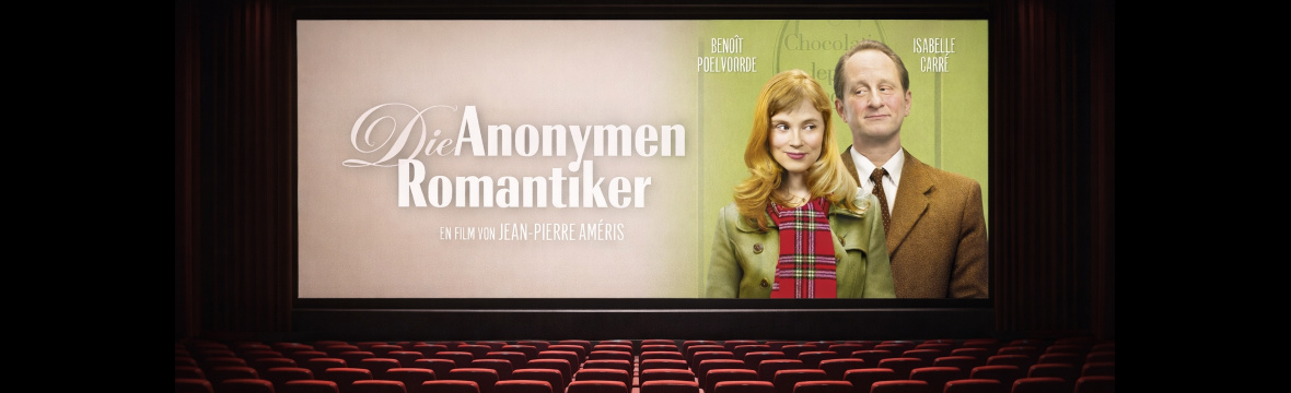 Seitenbanner für die Ankündigung des Films „Die anonymen Romantiker“ am 24. März 2026